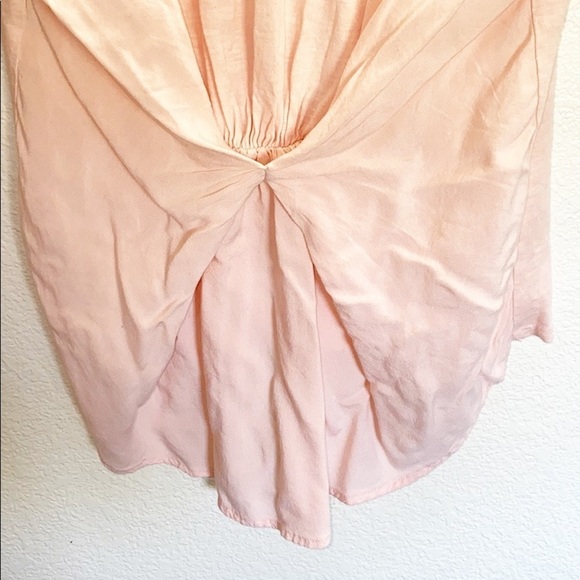 Amadi Light Pink Gathered Back Short Sleeve Shirt - Picture 8 of 9